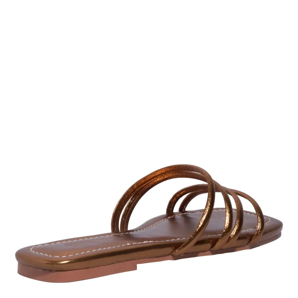 Rasteira Metalizada Bronze - vista 3 de 4