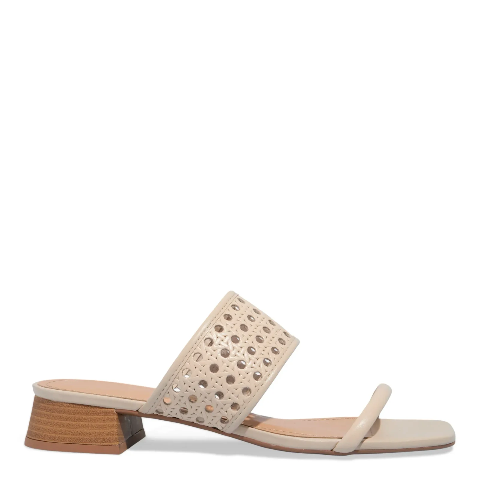 Mule Couro Tressê Off White Bico Quadrado - vista 1 de 3