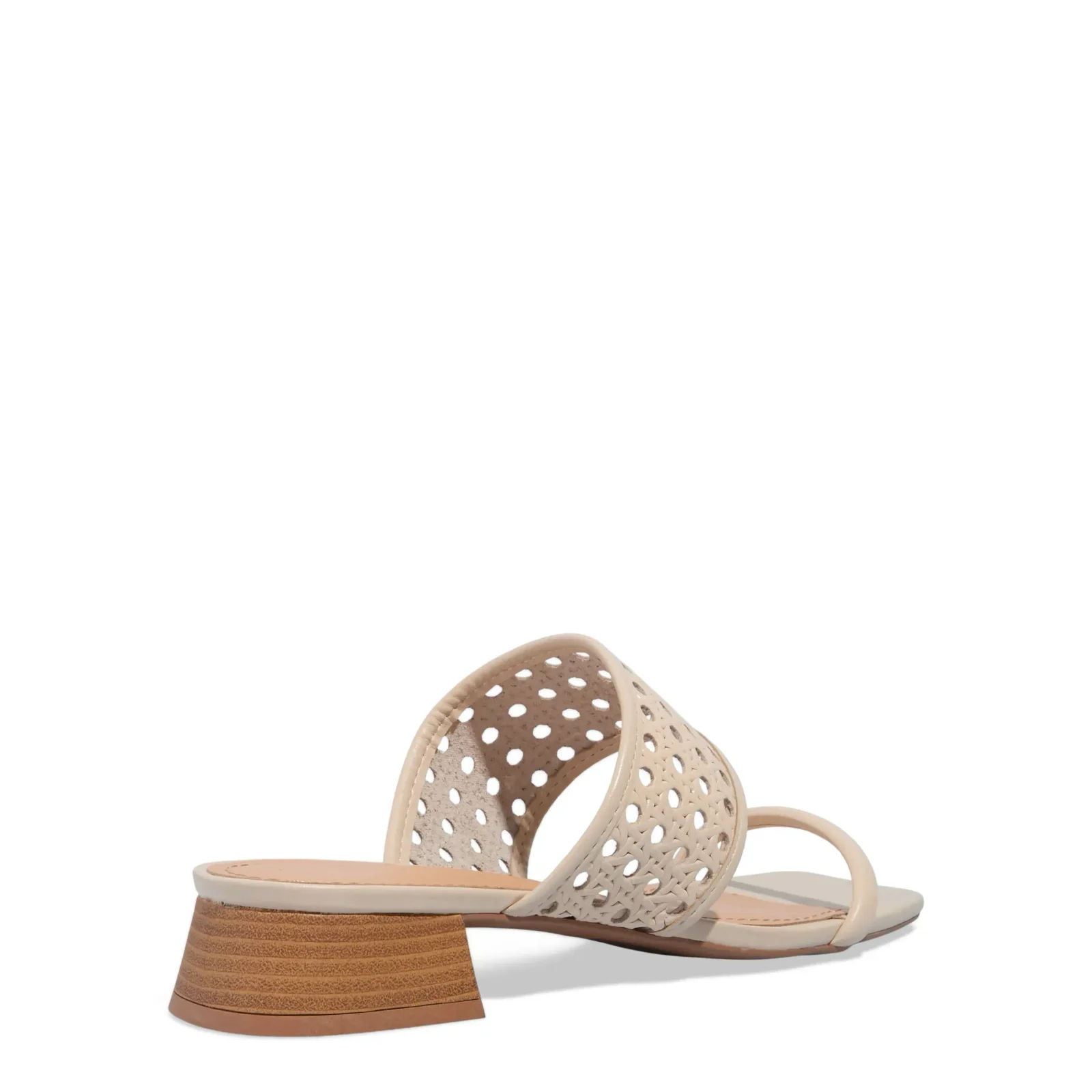 Mule Couro Tressê Off White Bico Quadrado - vista 3 de 3