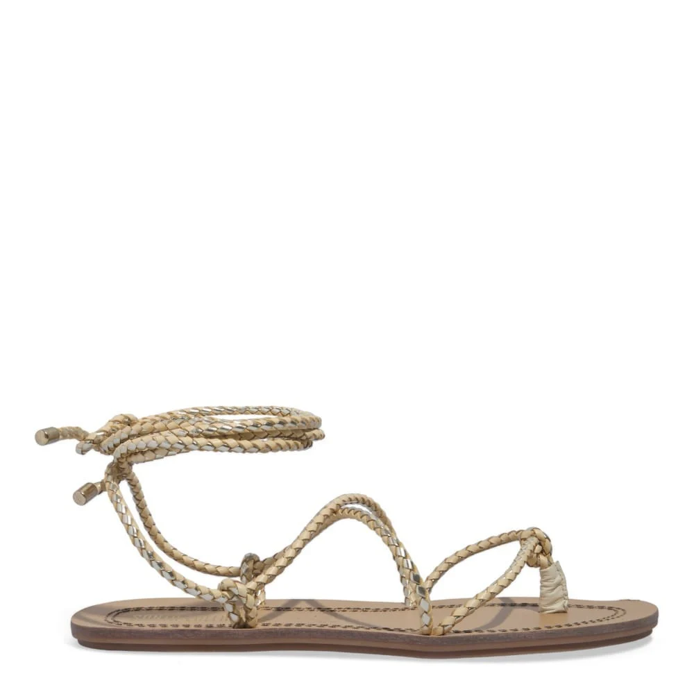 Rasteira Material Chicote Off White - vista 2 de 5