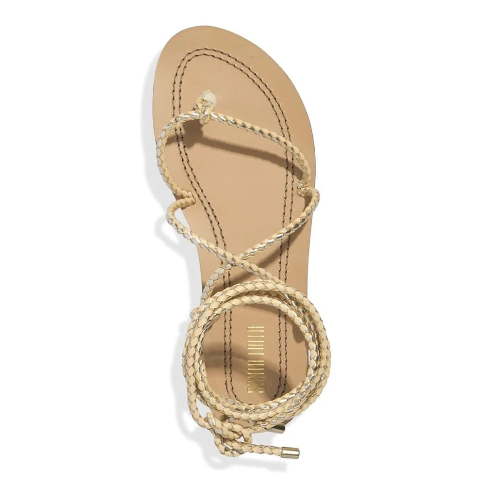 Rasteira Material Chicote Off White - vista 5 de 5