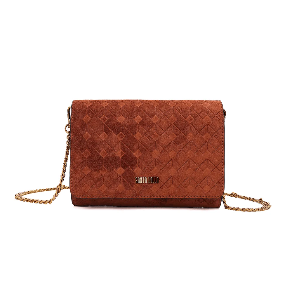 Bolsa Carteira Transversal Camurça Marrom Safari - vista 1 de 7