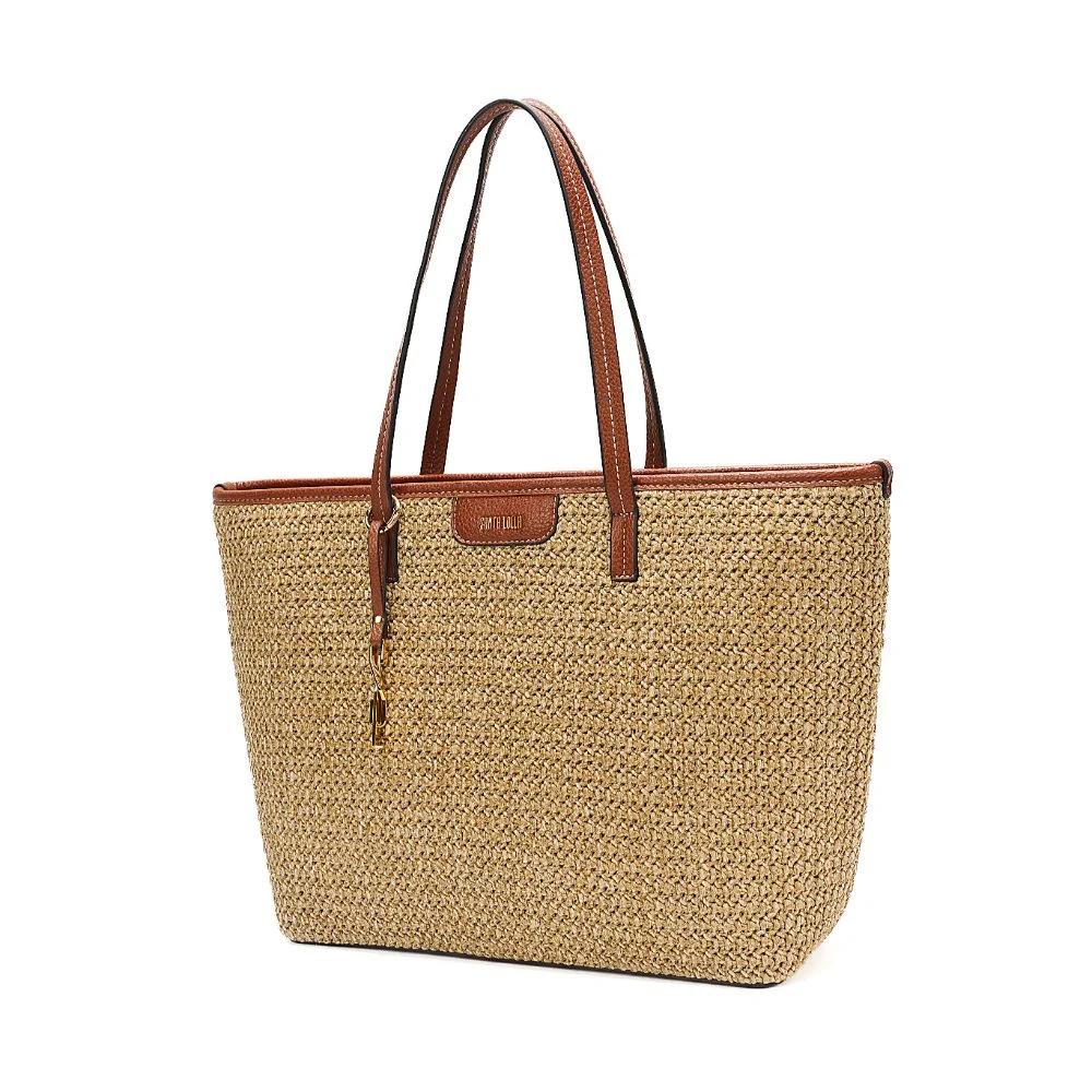 Bolsa Shopper Tramado Bege Areia - vista 3 de 7