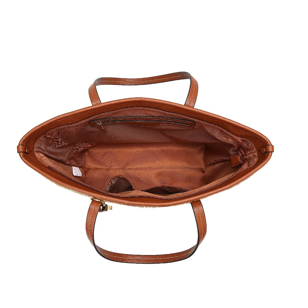 Bolsa Shopper Tramado Bege Areia - vista 7 de 7