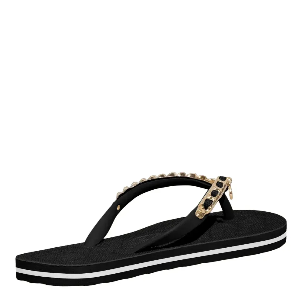 Chinelo Flip Flop Preto Corrente - vista 2 de 3