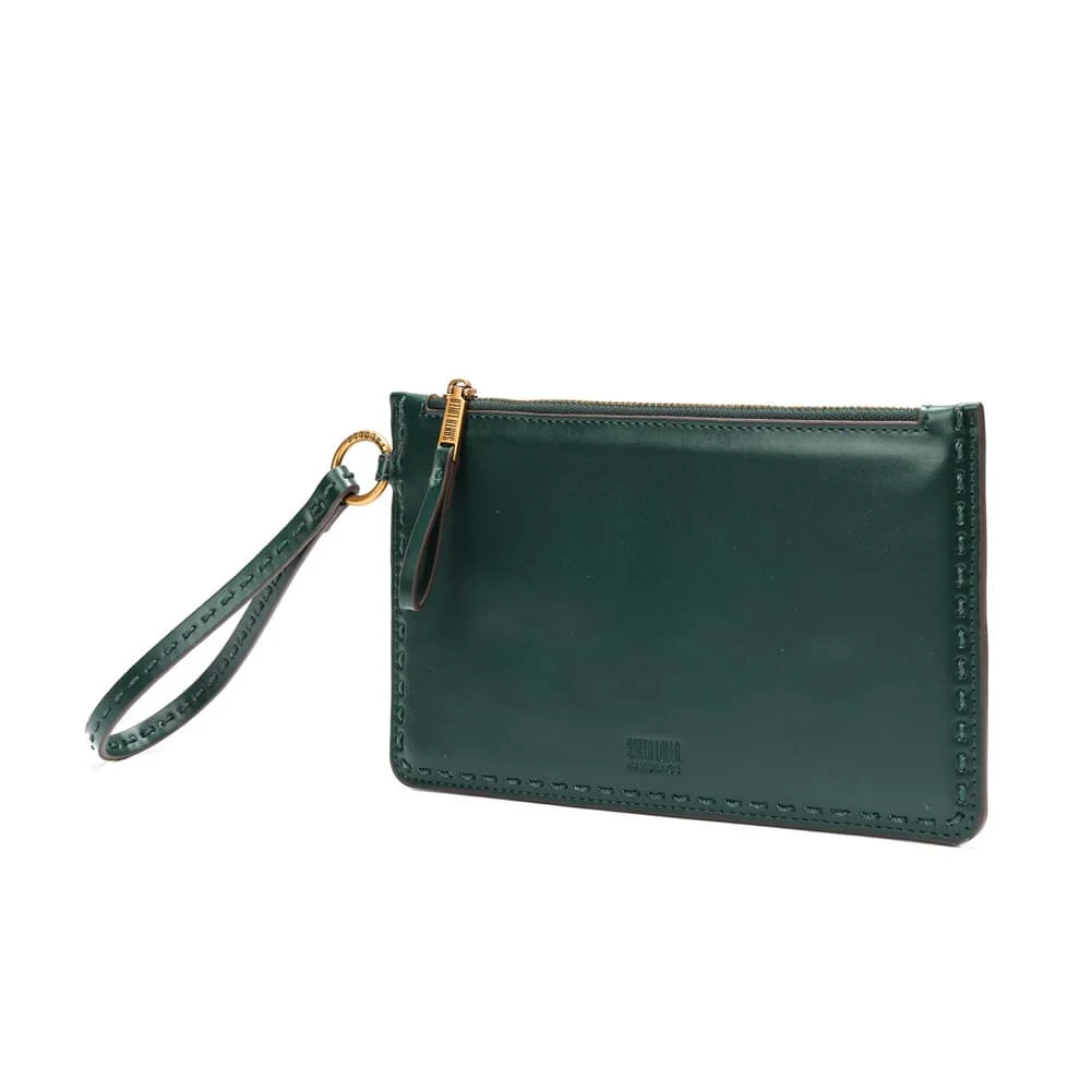 Clutch Soft Verde Turmalina Alça De Mão - vista 3 de 7
