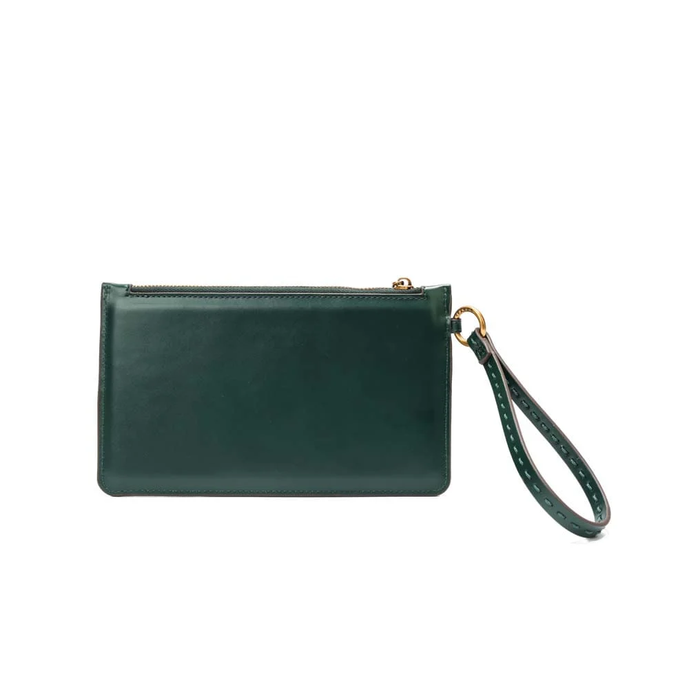 Clutch Soft Verde Turmalina Alça De Mão - vista 5 de 7
