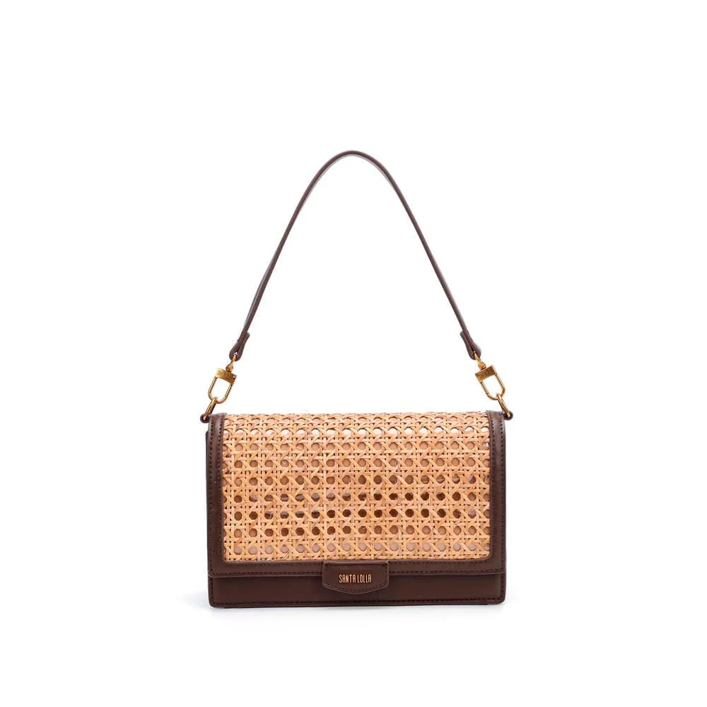 Bolsa Clutch Soft Marrom Dark Alça De Ombro - vista 2 de 6
