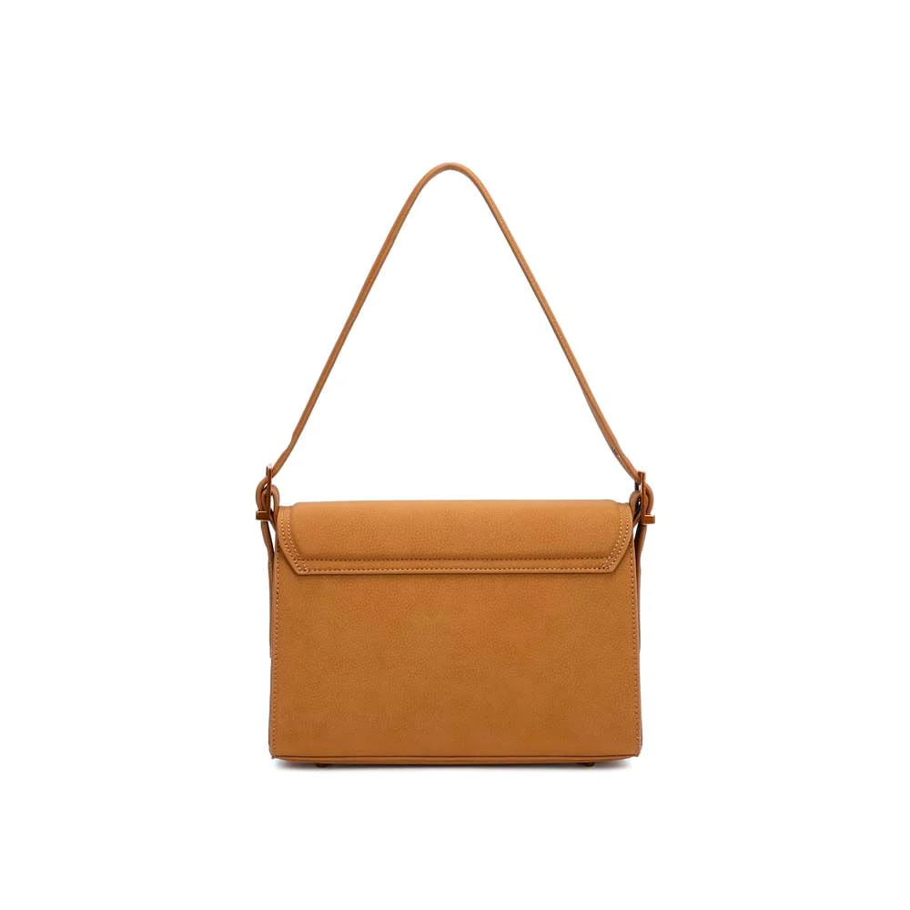 Bolsa Material Rustico Caramelo Alça De Ombro - vista 3 de 5