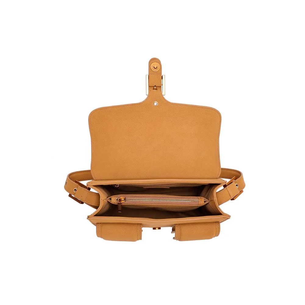 Bolsa Material Rustico Caramelo Alça De Ombro - vista 5 de 5