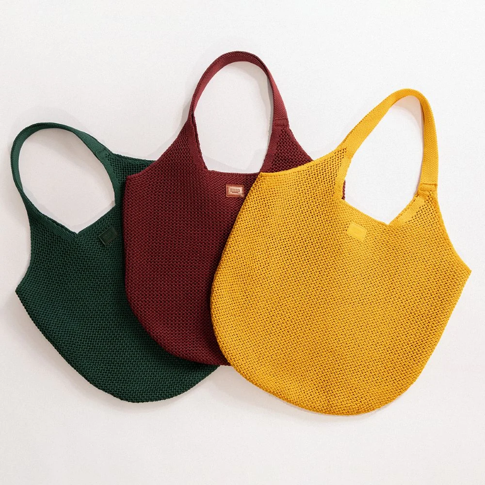 Bolsa Shopper Knit Marrom Terracota Alça De Ombro - vista 4 de 4