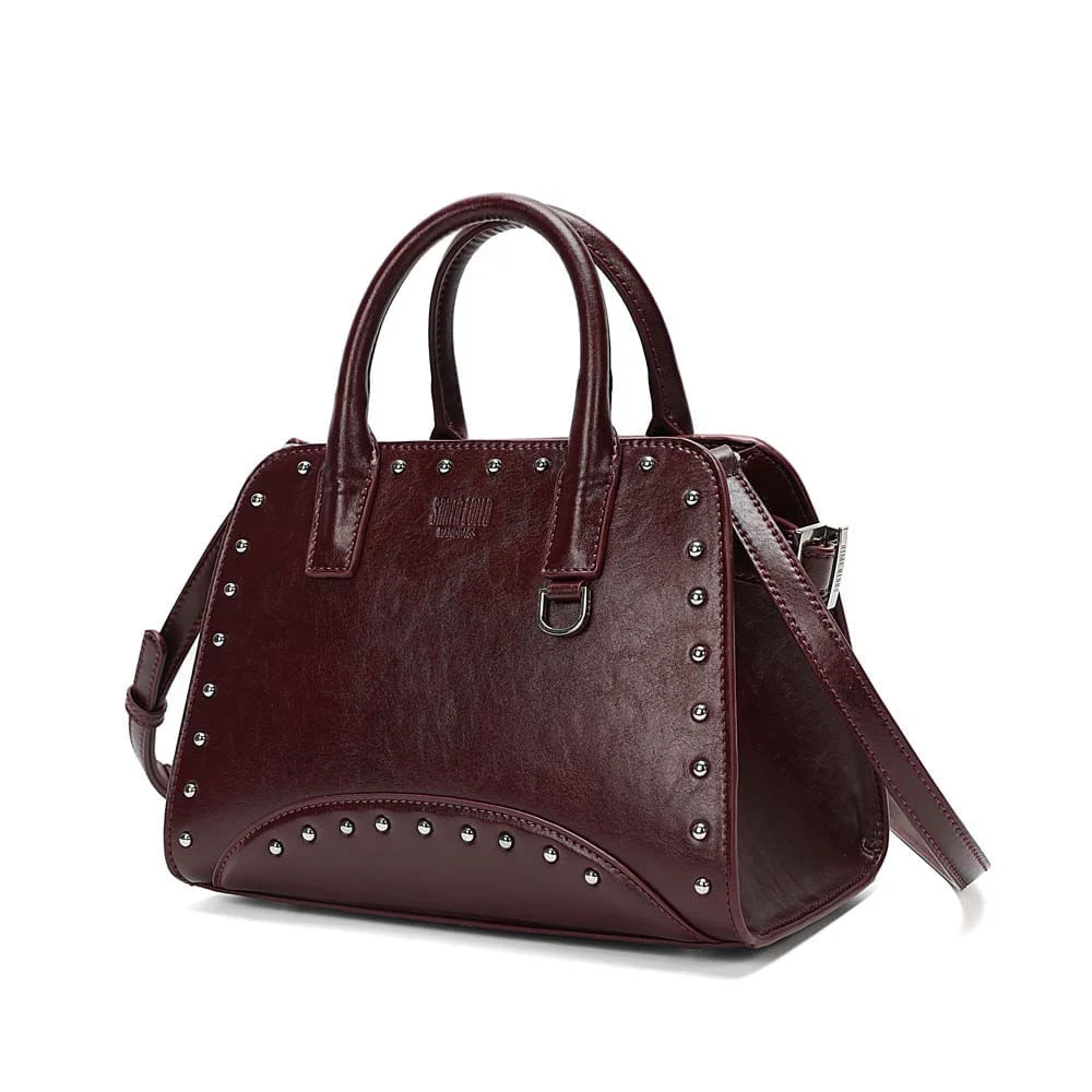 Bolsa Média Material Rustico Roxo Berry Alça Dupla - vista 3 de 7