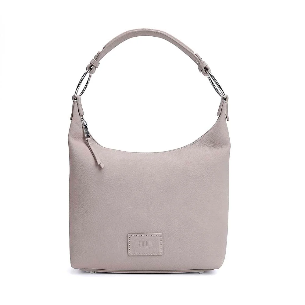 Bolsa Grande Nobuck Cinza Granito Alça De Ombro - vista 1 de 7