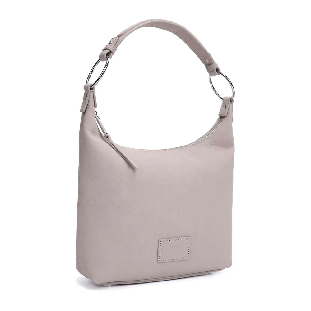 Bolsa Grande Nobuck Cinza Granito Alça De Ombro - vista 2 de 7