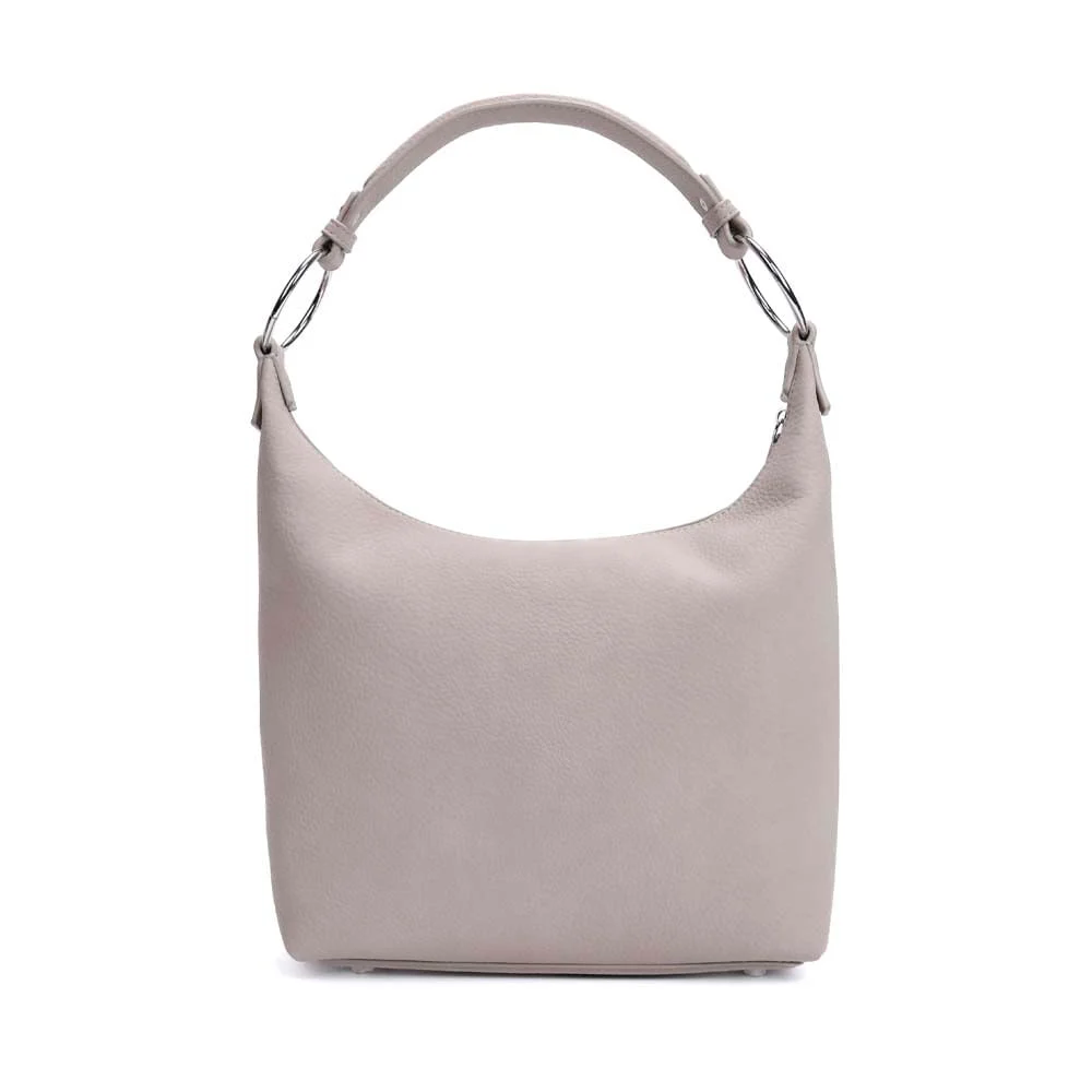 Bolsa Grande Nobuck Cinza Granito Alça De Ombro - vista 5 de 7