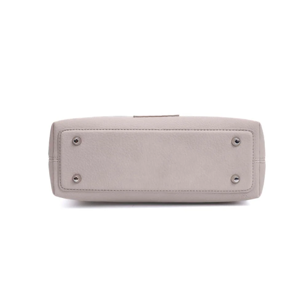 Bolsa Grande Nobuck Cinza Granito Alça De Ombro - vista 6 de 7
