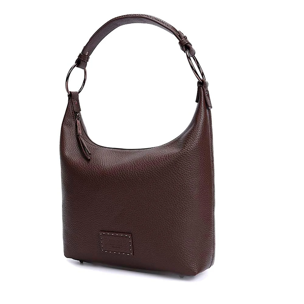 Bolsa Grande Floater Marrom Dark Alça De Ombro - vista 3 de 7