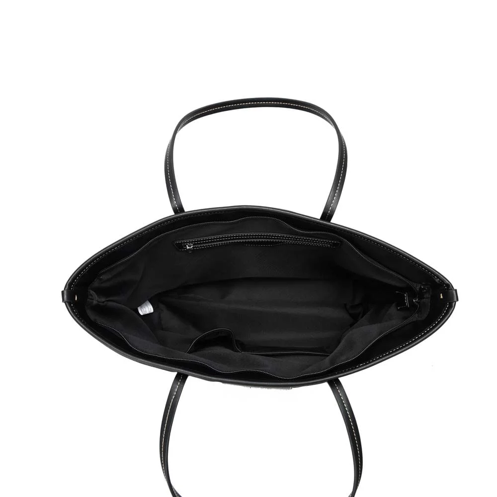 Bolsa Shopper Nylon Preta Alça De Ombro - vista 7 de 7