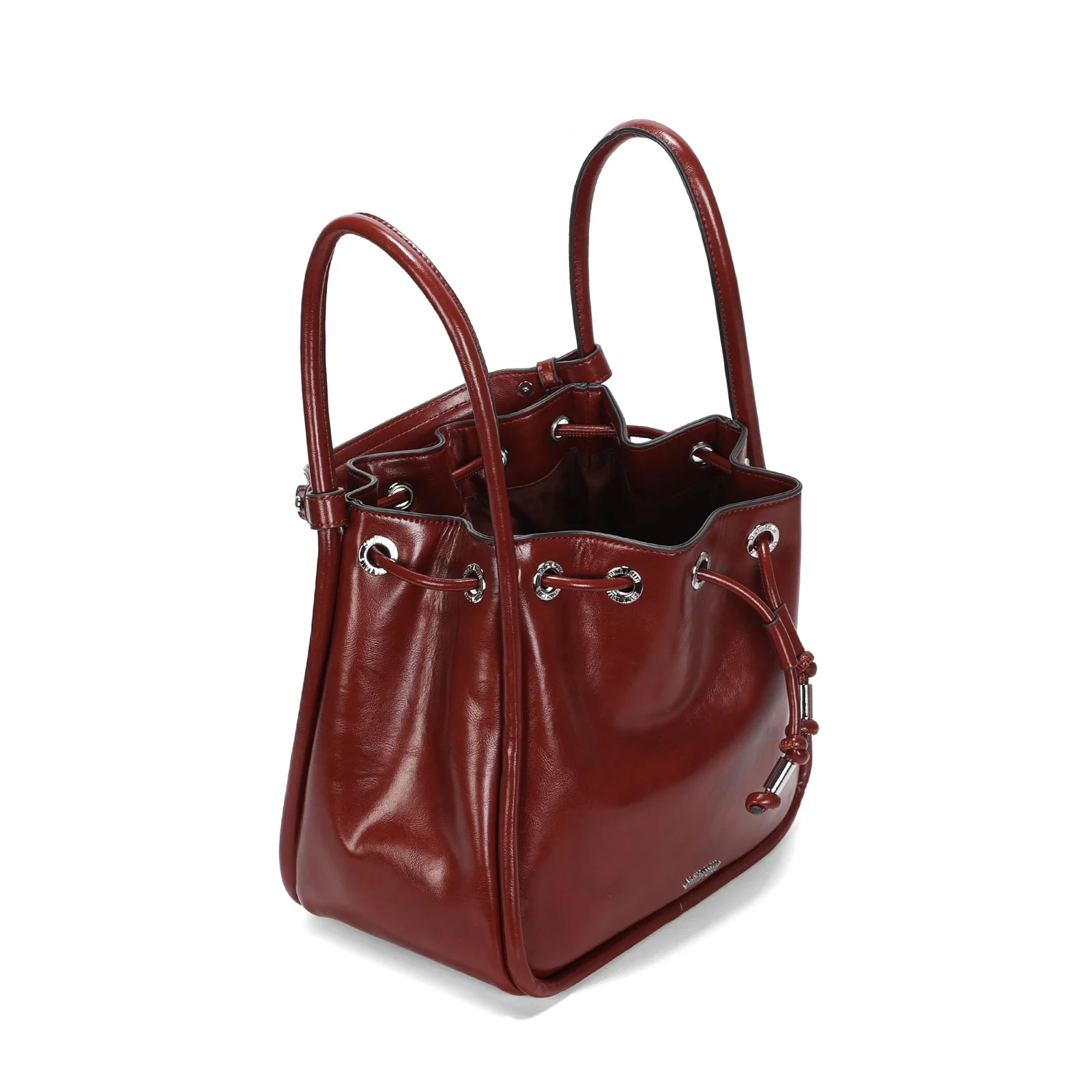 Bolsa Bucket Grande Rustico Marrom Terracota Alça De Ombro - vista 3 de 3