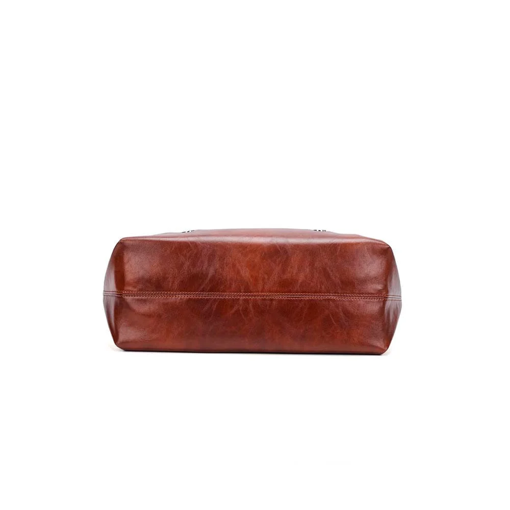 Bolsa Hobo Ilhós Soft Marrom Terracota Alça De Ombro - vista 4 de 5