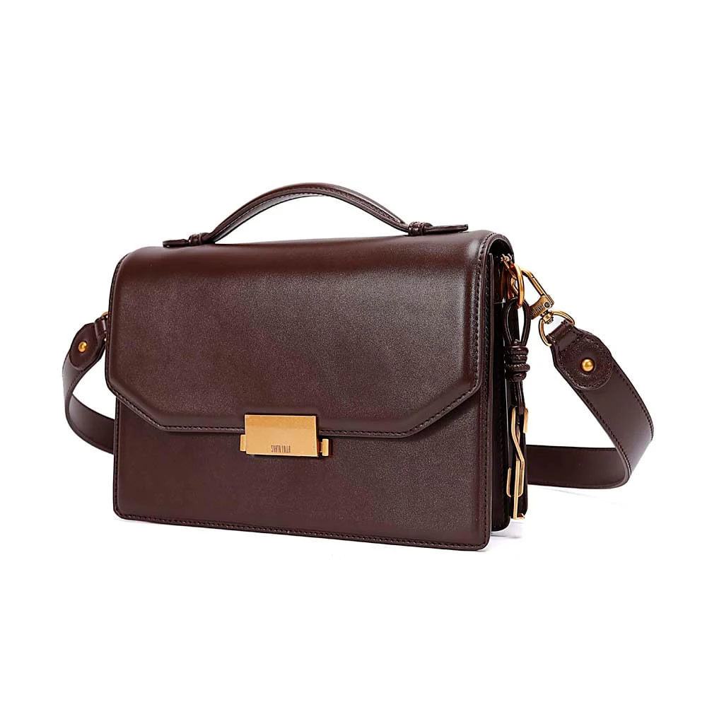 Bolsa Soft Marrom Dark Alça Transversal - vista 3 de 7