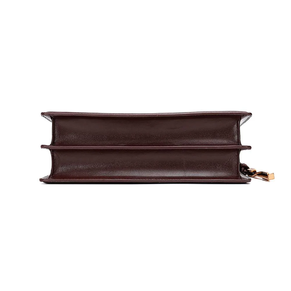 Bolsa Soft Marrom Dark Alça Transversal - vista 6 de 7