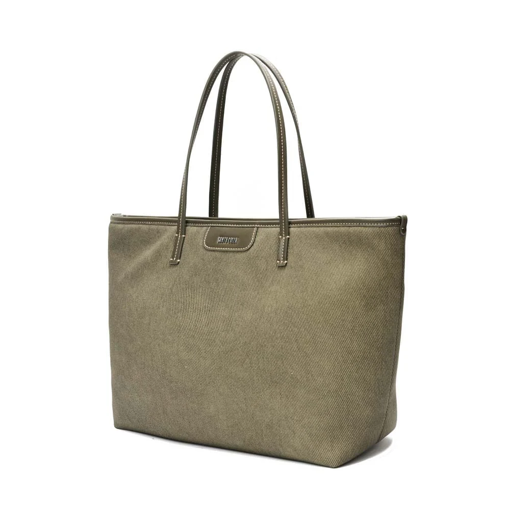 Bolsa Shopper Canvas Verde Army Alça De Ombro - vista 2 de 6