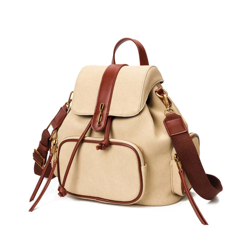 Mochila Material Canvas Bege - vista 3 de 7