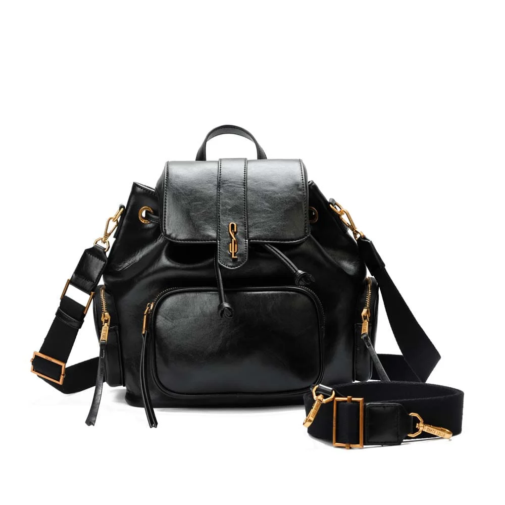 Mochila Material Rustico Preta - vista 1 de 7