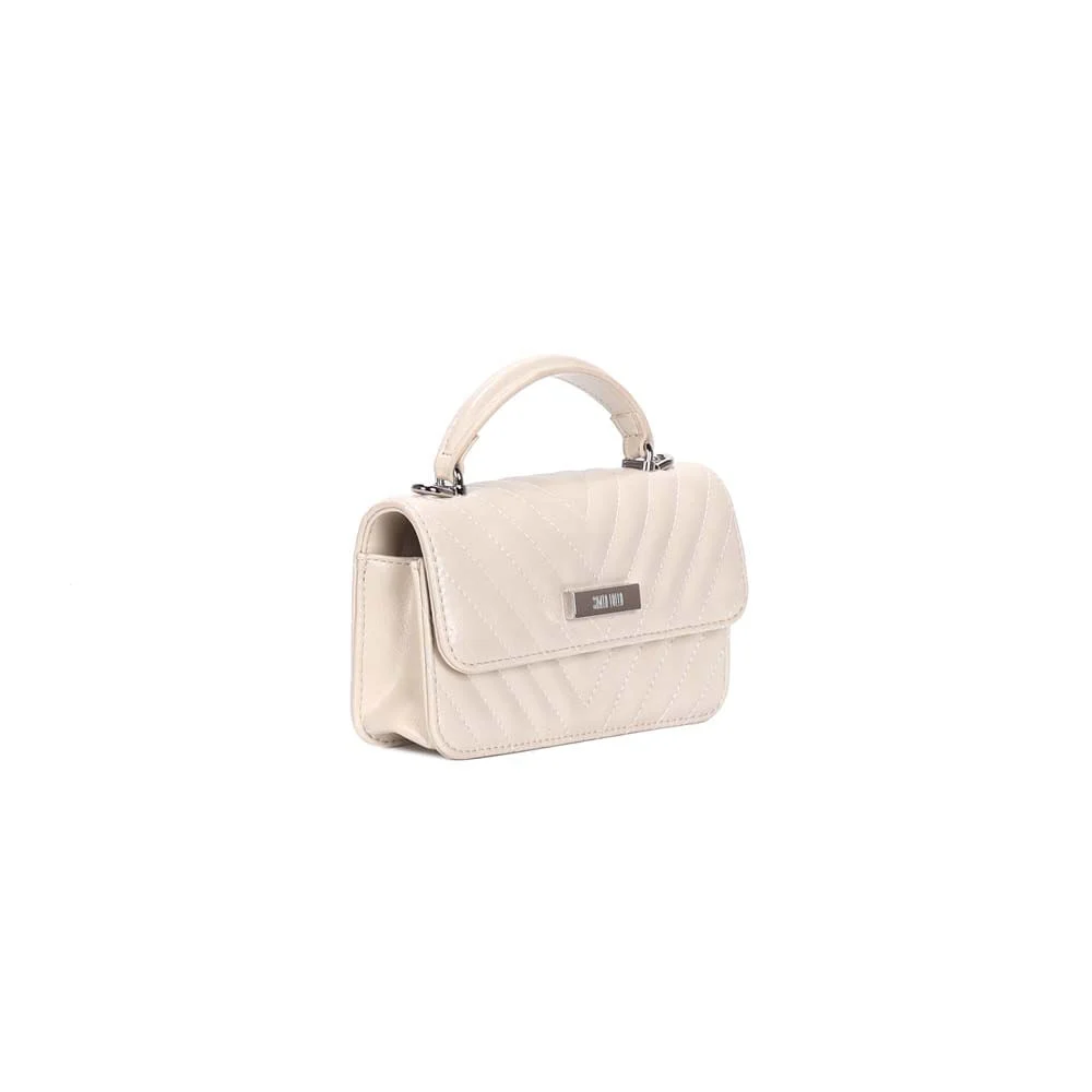 Bolsa Pequena Soft Marfim Alça Transversal - vista 2 de 3
