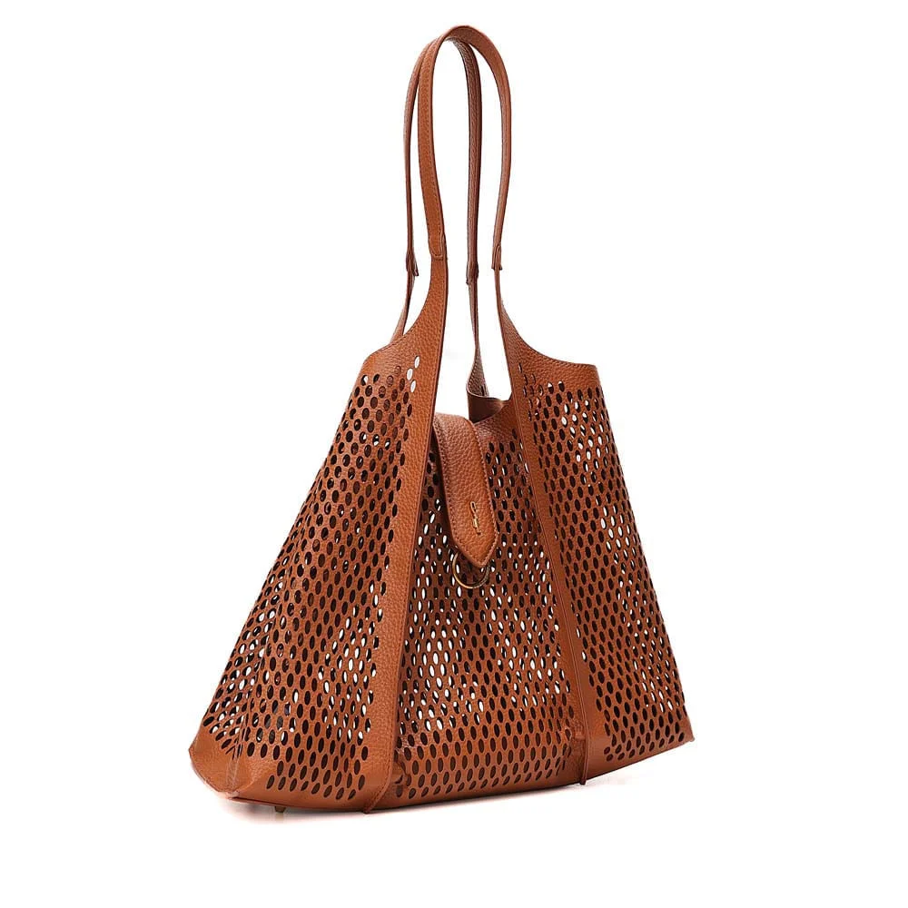 Bolsa Shopper Tela Floater Caramelo Alça De Ombro - vista 3 de 8