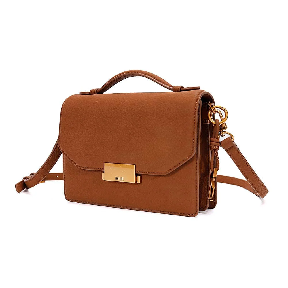 Bolsa Pequena Nobuck Marrom Safari Alça Transversal - vista 3 de 7