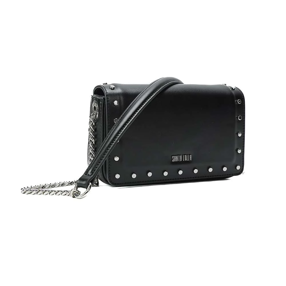 Bolsa Pequena Soft Preta Tachas Alça Transversal - vista 7 de 10