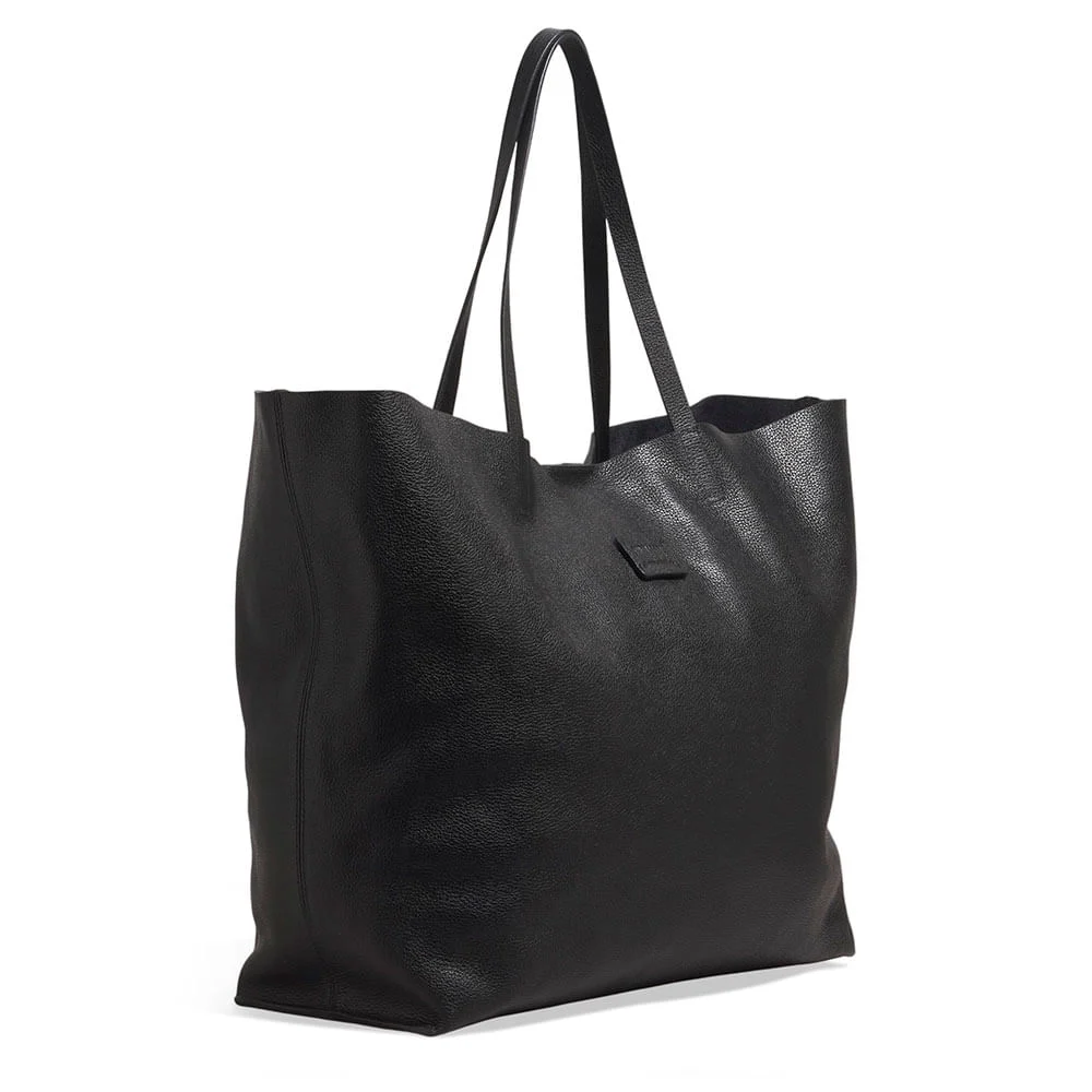 Bolsa Shopper Couro Floater Preto Alça De Ombro - vista 2 de 3