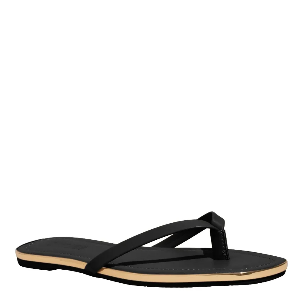 Rasteira Napa Soft Preta Bico Quadrado - vista 2 de 4