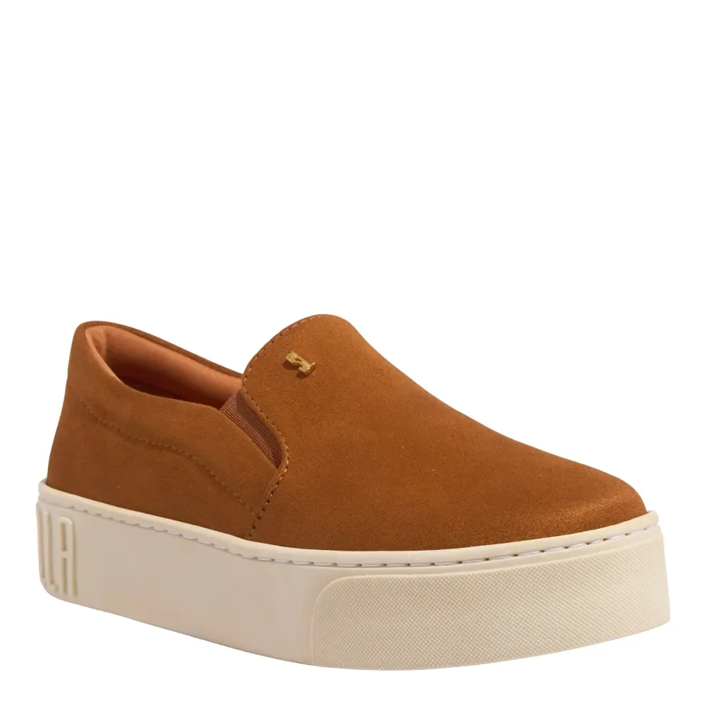 Tênis Slip On Plataforma Sanzio Marrom Ferrugem - vista 2 de 4