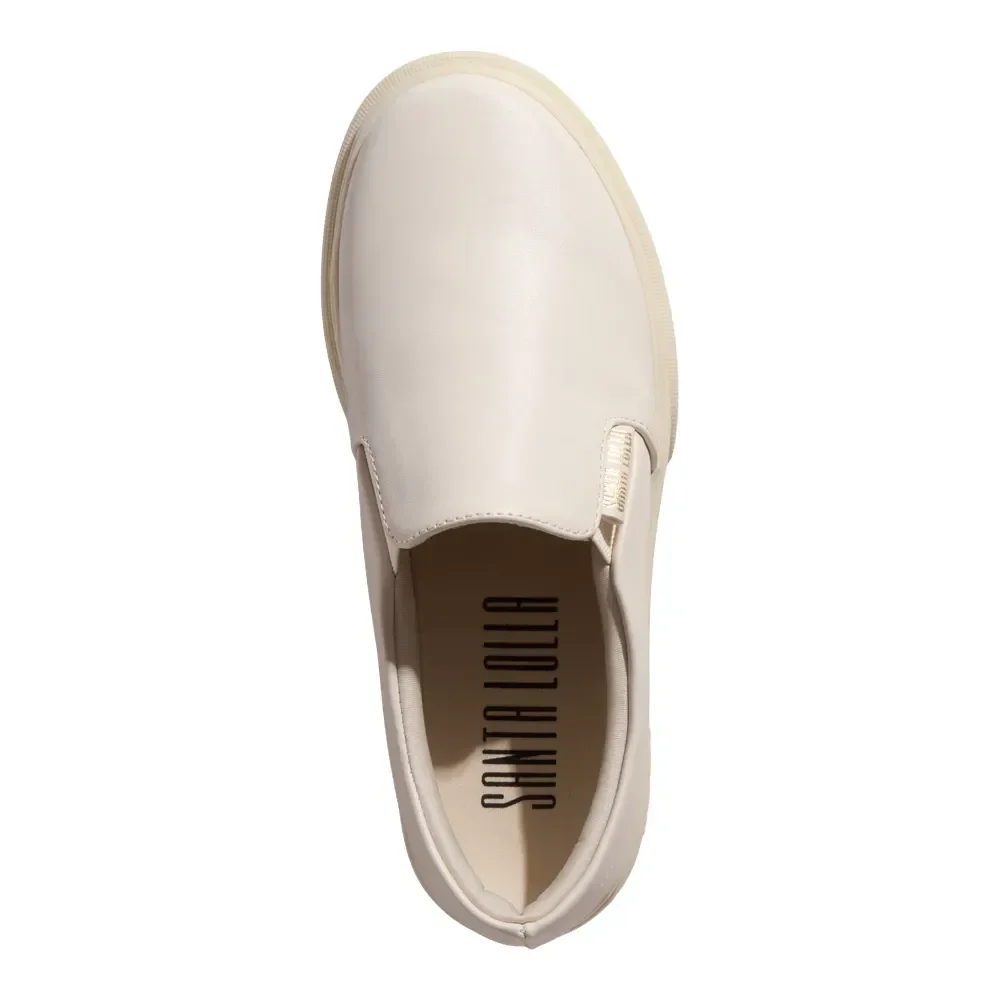 Tênis Slip On Napa Soft Bege - vista 4 de 4