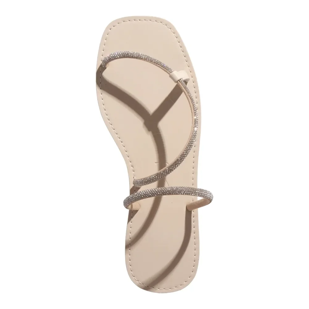 Rasteira Napa Soft Creme Brilho - vista 4 de 4
