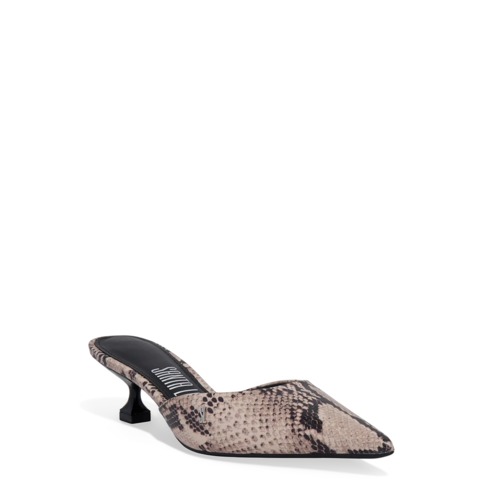 Mule Couro Salto Taça Animal Print Cobra - vista 2 de 3