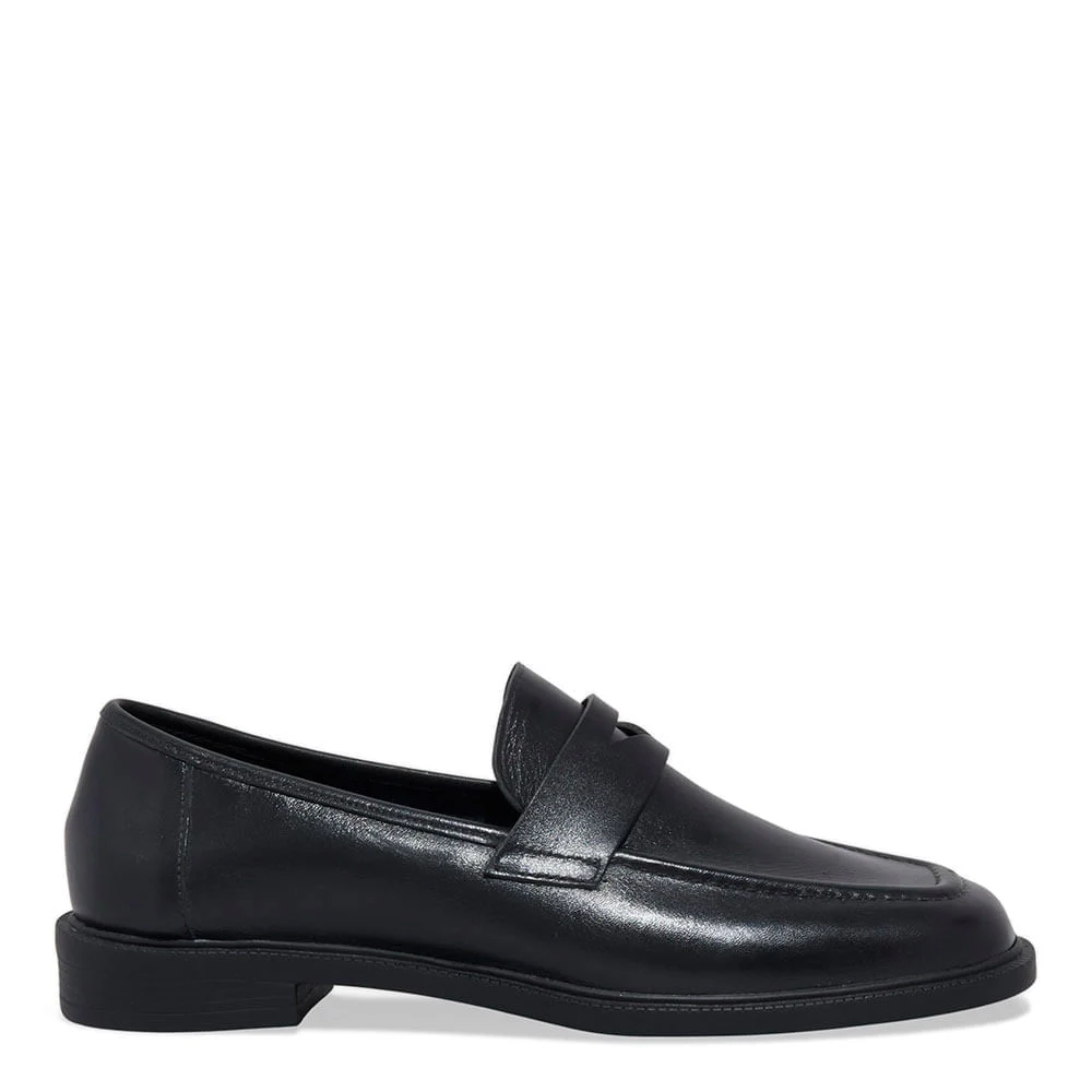 Mocassim Couro Nobre Soft Bico Quadrado Preto - vista 1 de 4