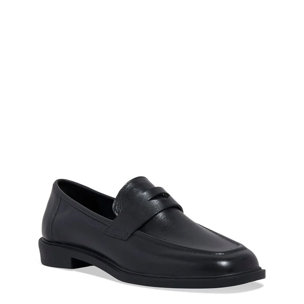 Mocassim Couro Nobre Soft Bico Quadrado Preto - vista 2 de 4