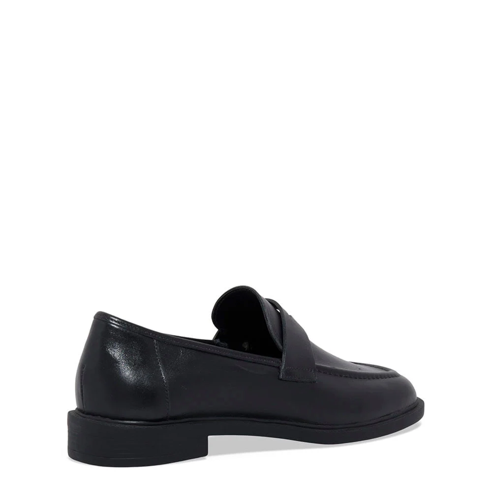 Mocassim Couro Nobre Soft Bico Quadrado Preto - vista 3 de 4