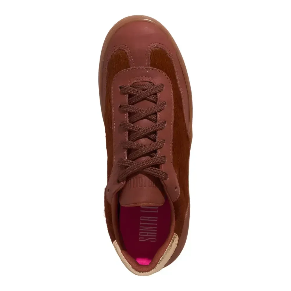 Tênis Couro Nobre Soft Marrom Terracota - vista 3 de 4