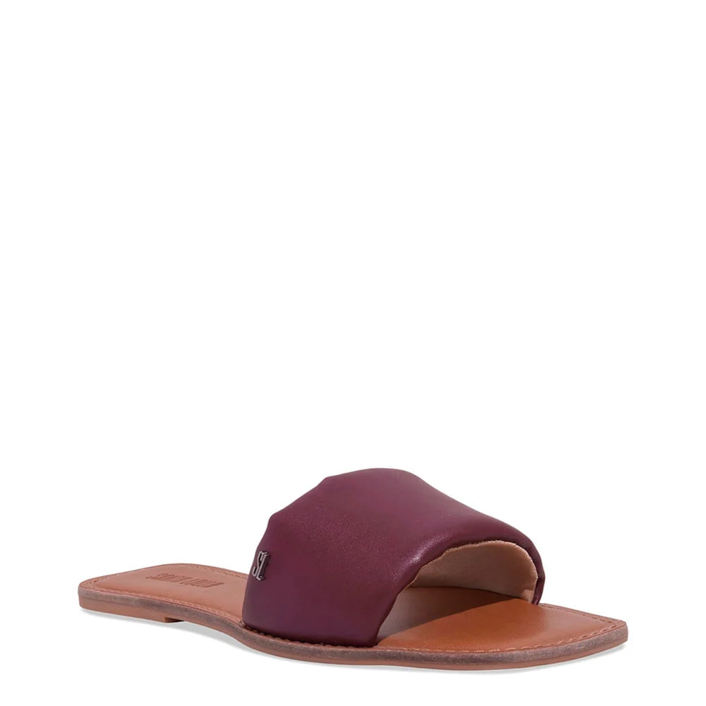 Rasteira Napa Santorine Vermelho Marsala - vista 2 de 4