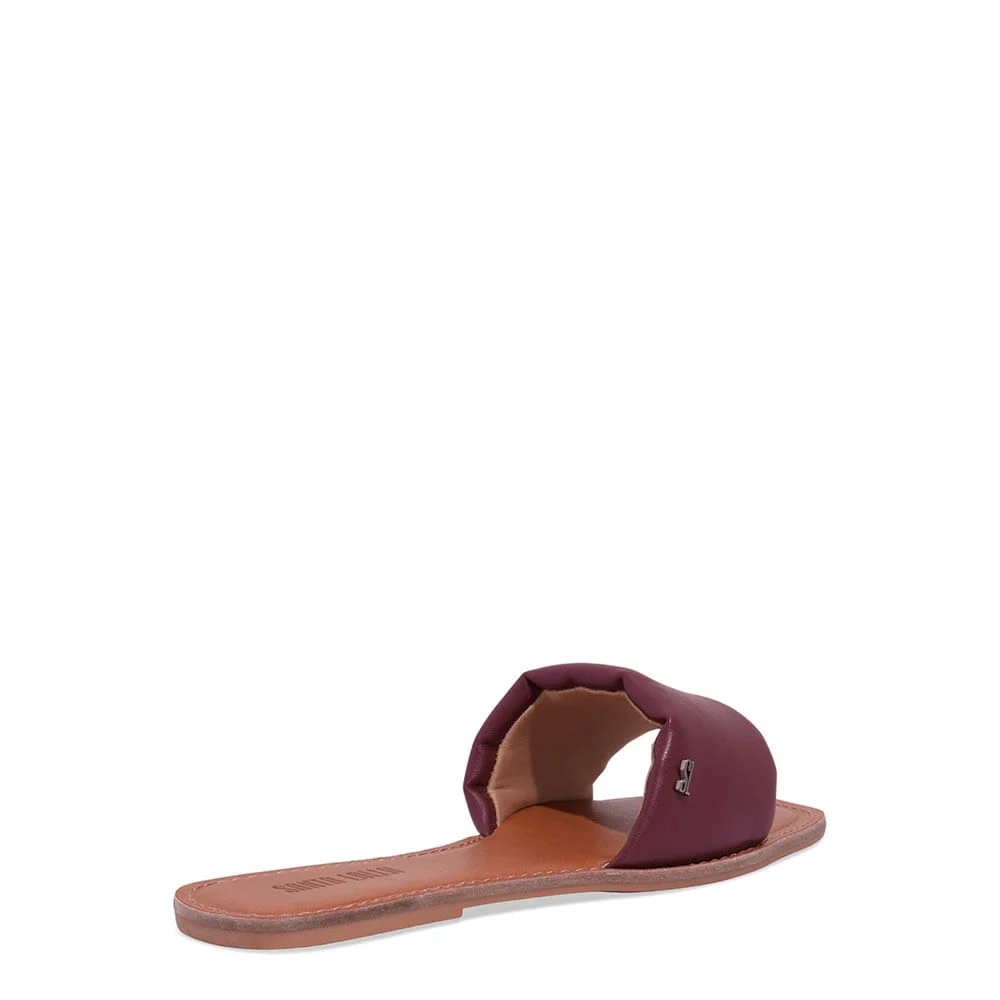 Rasteira Napa Santorine Vermelho Marsala - vista 4 de 4