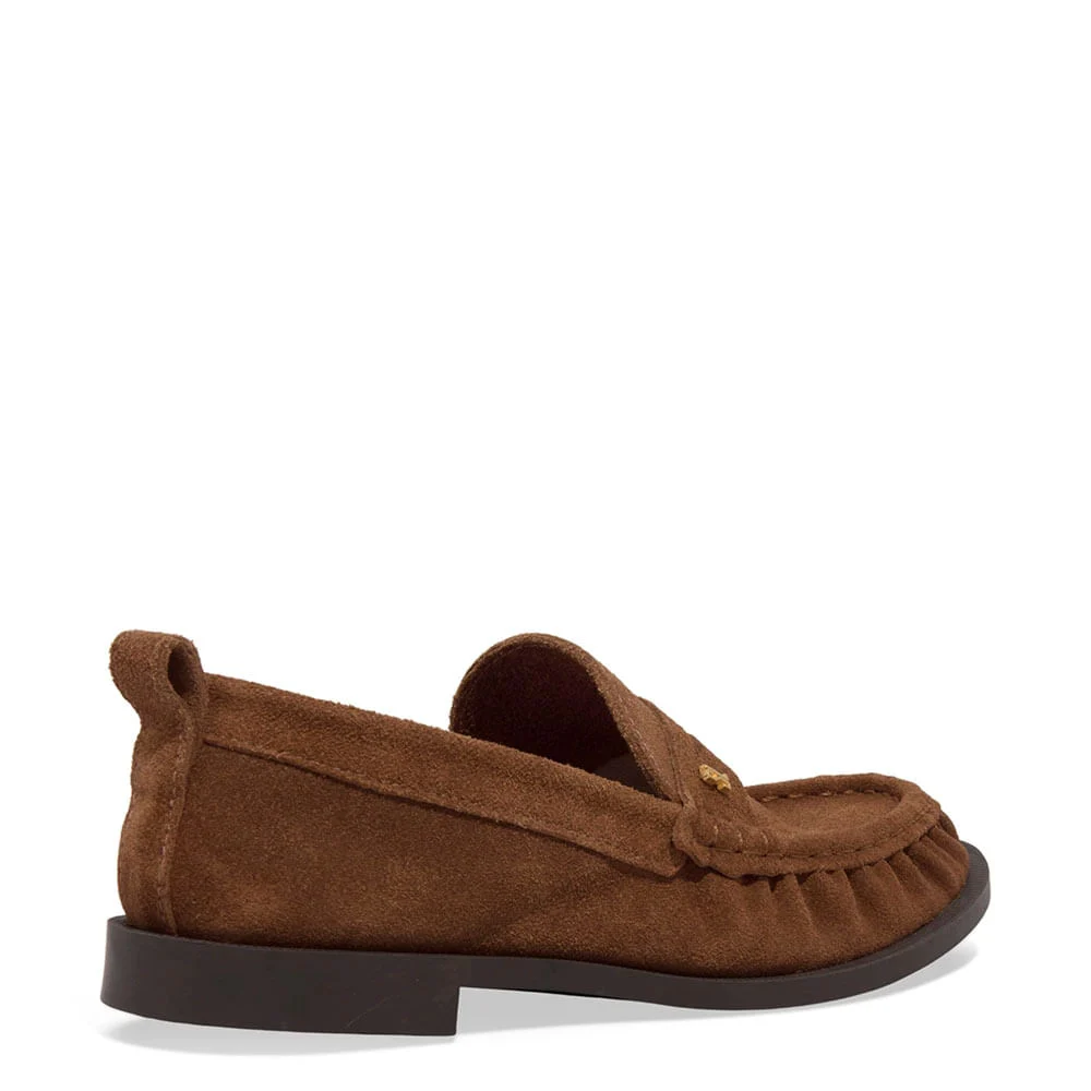 Mocassim Couro Camurça Marrom Brick - vista 3 de 4