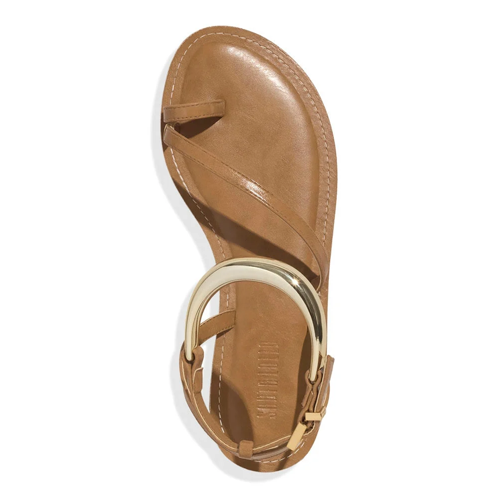 Rasteira Thong Napa Madri Marrom - vista 4 de 4
