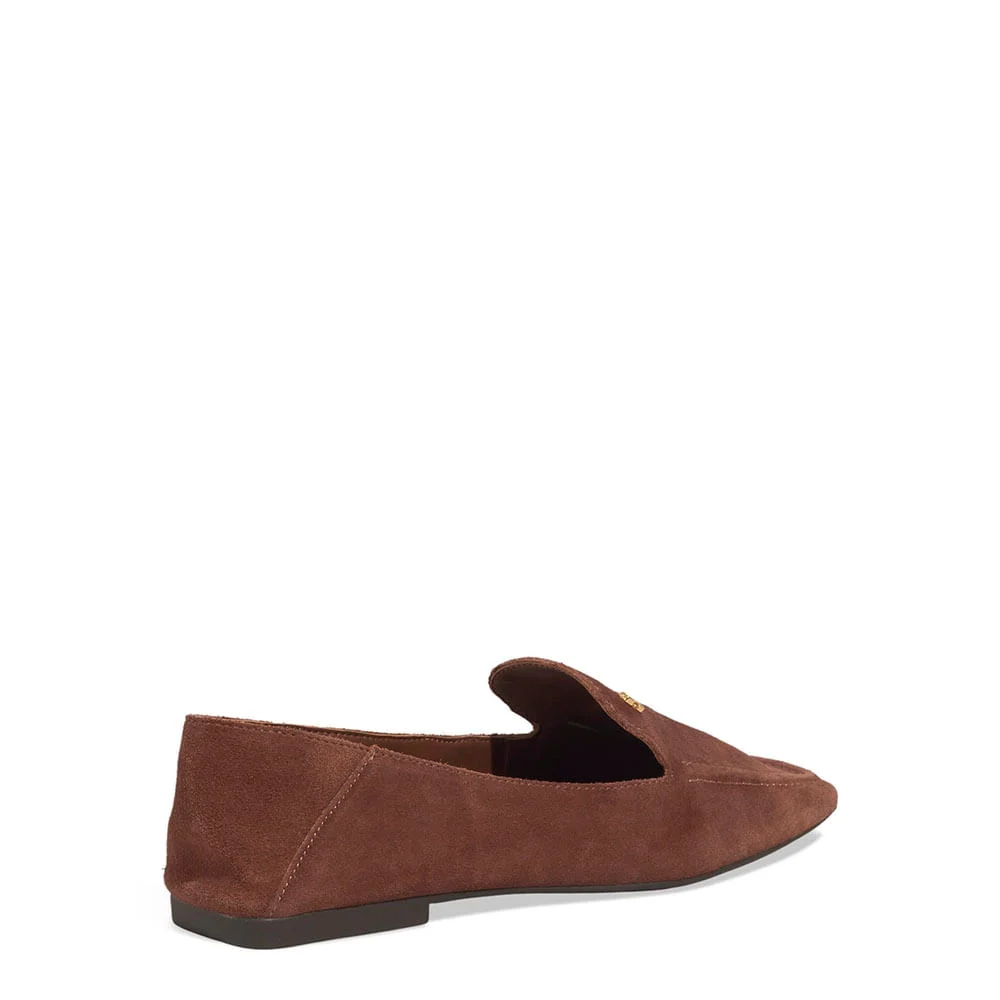 Mocassim Couro Camurça Marrom Terracota - vista 3 de 4