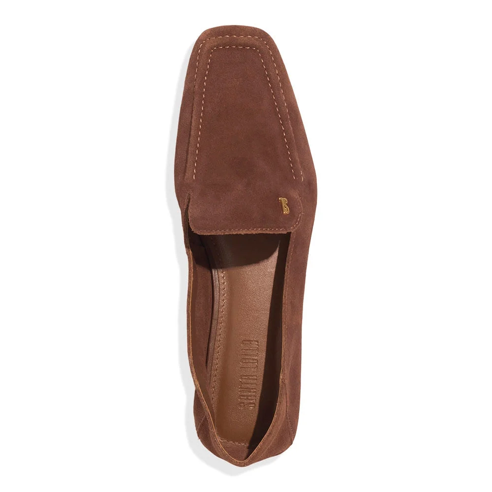 Mocassim Couro Camurça Marrom Terracota - vista 4 de 4