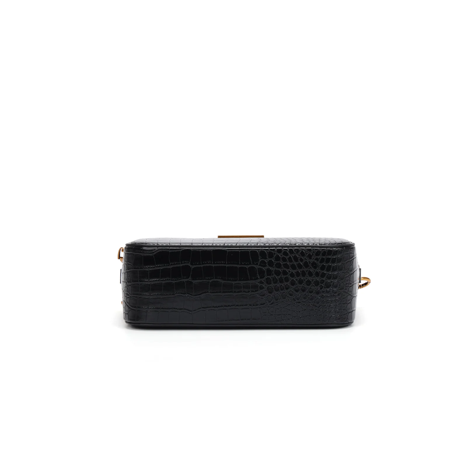 Bolsa Camera Bag Croco Preto Transversal - vista 4 de 5